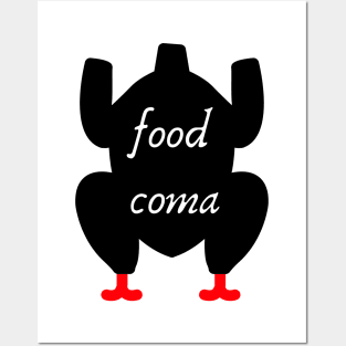 food coma text design Posters and Art